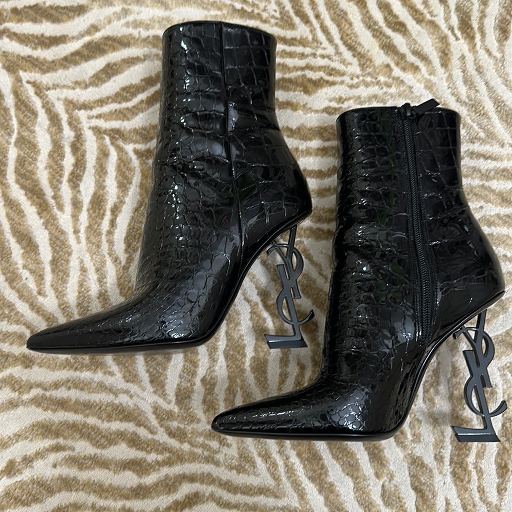 YSL Black Booties